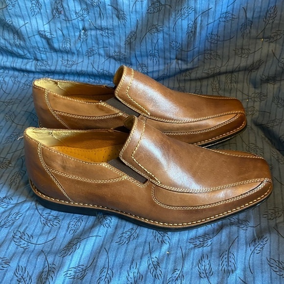 SANDRO BERWYN TAN LEATHER VENETIAN LOAFER Mens 9 - Picture 1 of 7